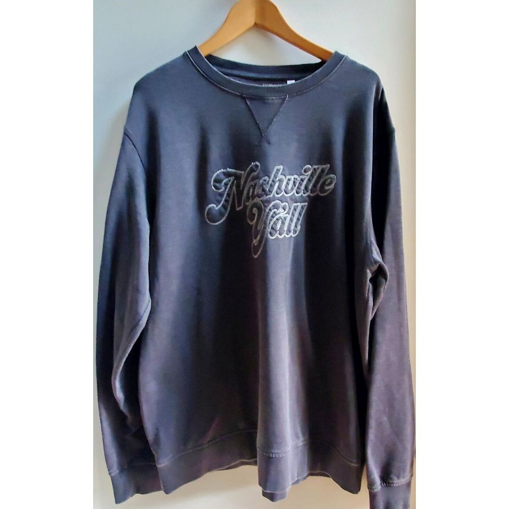 Grand Ole Opry Nashville Y'all Sweatshirt Grey Embroidered 2XL Unisex Men/ Women